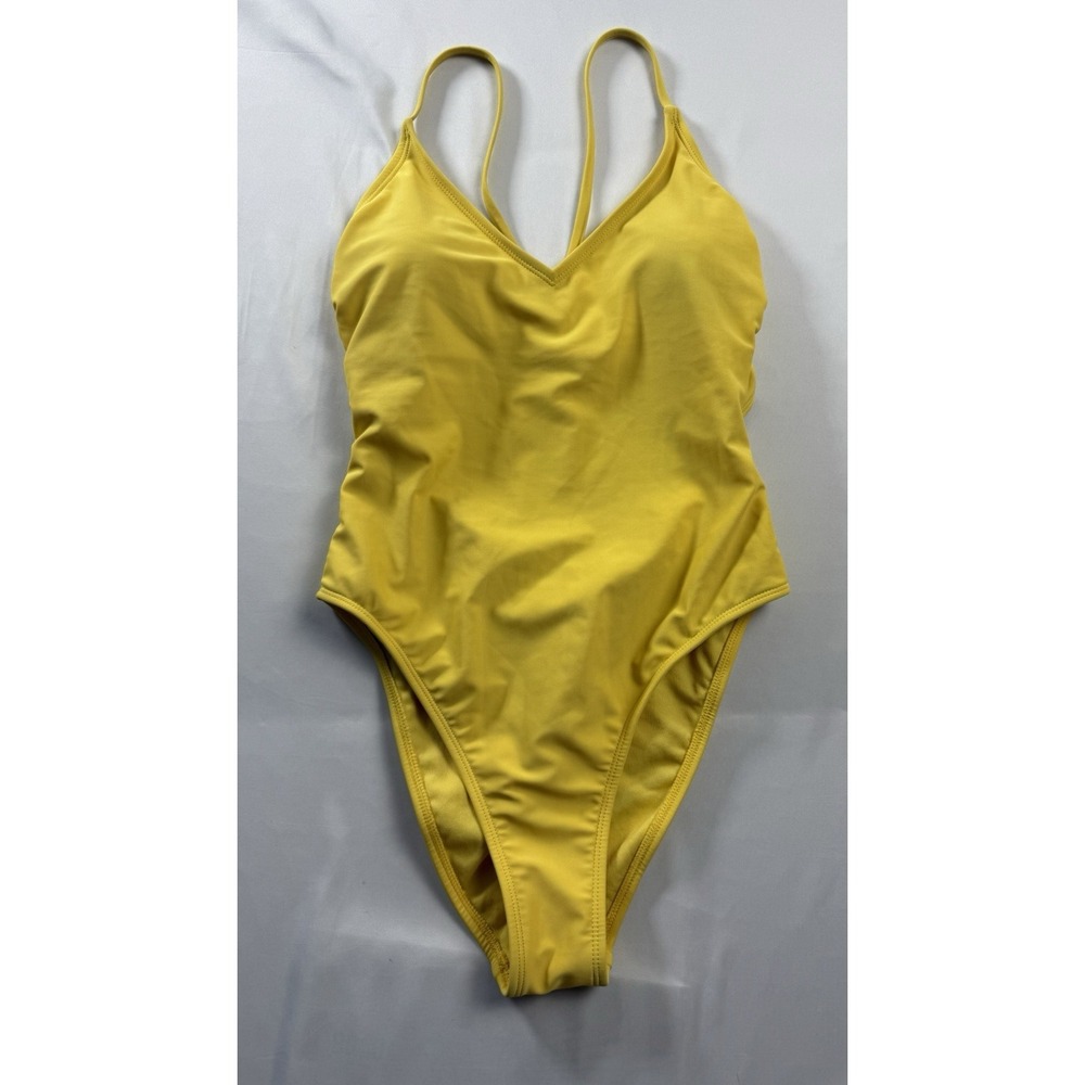 Shade & Shore 1-Piece Yellow Swimsuit size small (4-6) Adjust‎ Straps Thin Pads